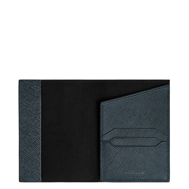 Estuche para pasaporte Montblanc Sartorial Tweed azul 220433