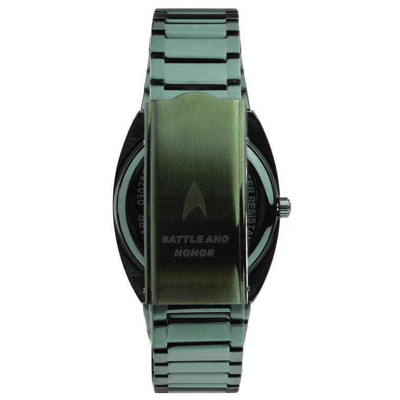 Reloj Lorenz STAR TREK Klingon 40x36 mm cuarzo verde acero acabado PVD verde 030287KL