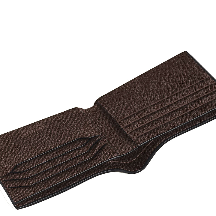 Montblanc 8-Pocket-Geldbörse aus Sartorial-Leder in Ebenholzfarbe 223023