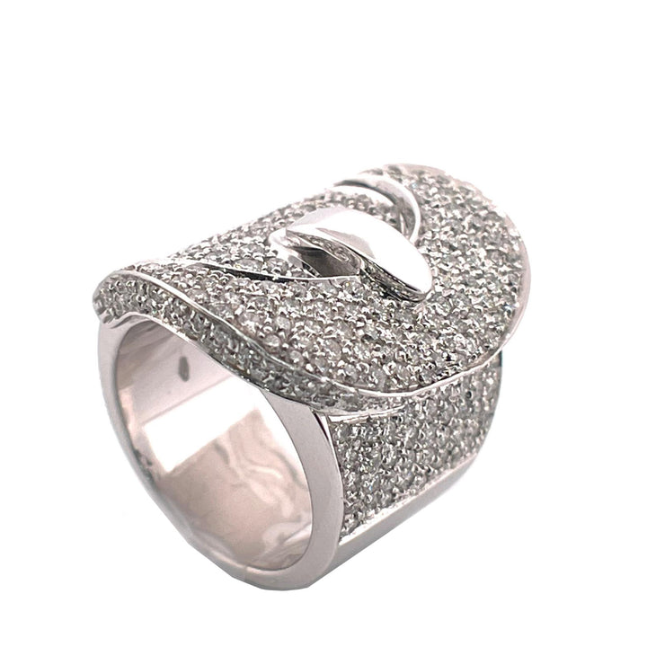 Head ring Buckle 18kt white gold diamonds 0024AG