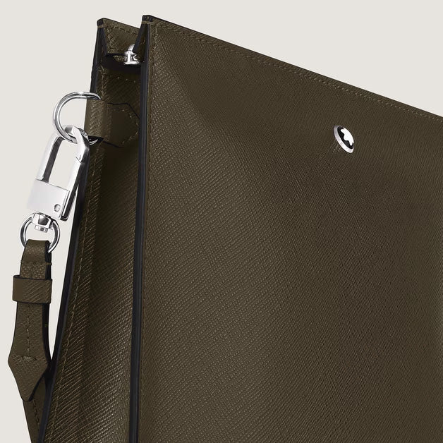 Montblanc Sartorial Kaki Leder-Clutch 221566