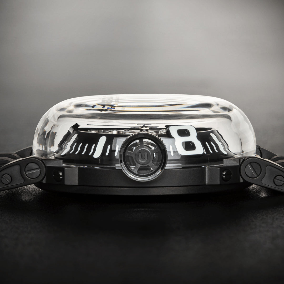 Reloj U-BOAT U-65 44mm blanco automático acero acabado PVD negro 3349