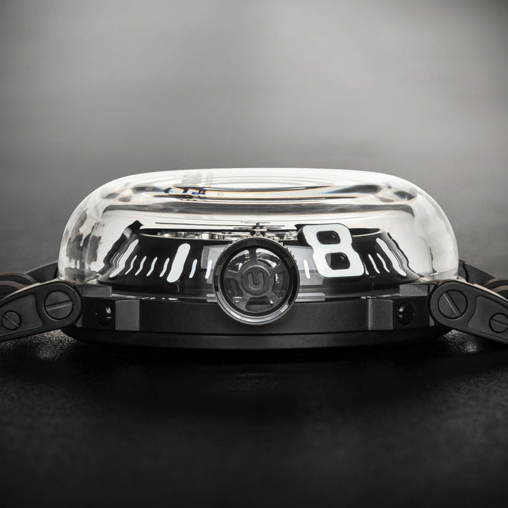 Reloj U-BOAT U-65 44mm blanco automático acero acabado PVD negro 3349