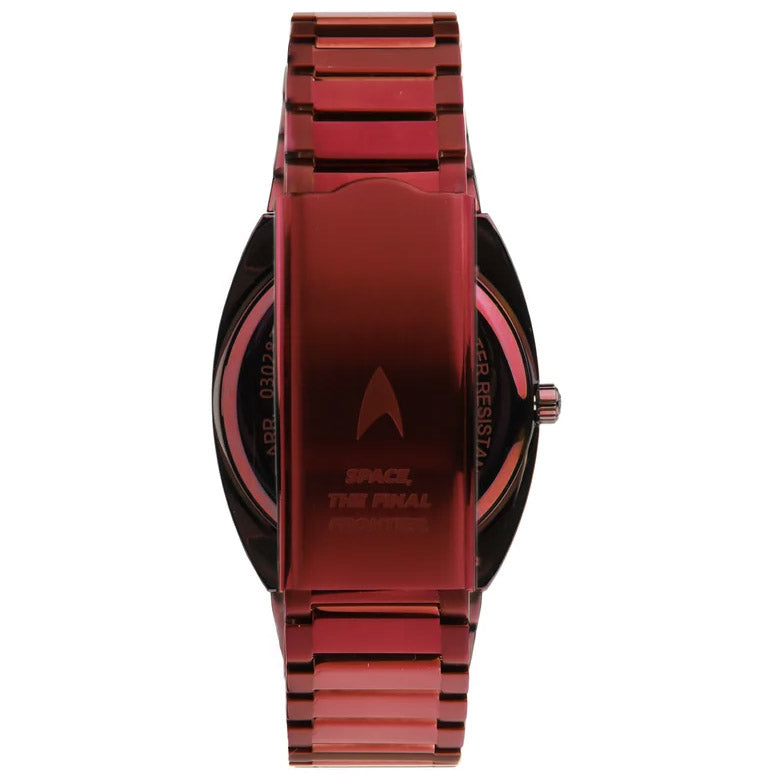 Reloj Lorenz STAR TREK Warp Speed ​​40x36 mm acero cuarzo rojo acabado PVD rojo 030287EN