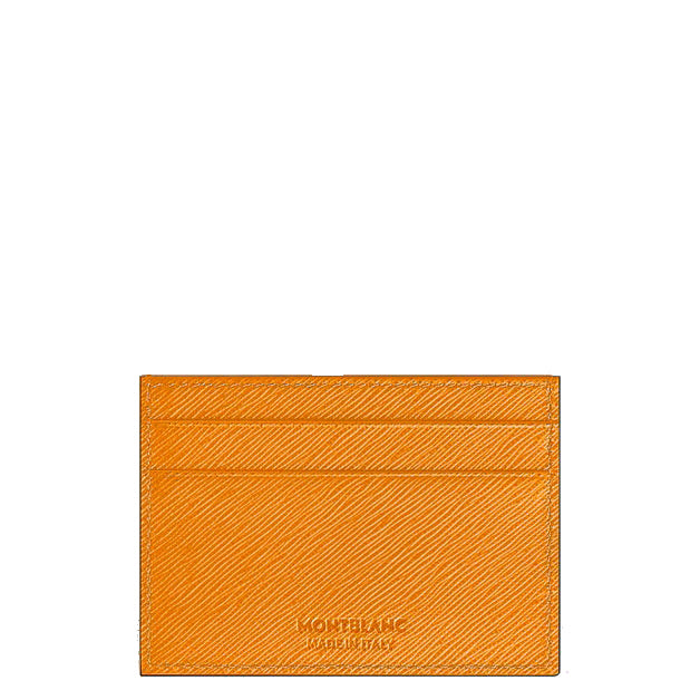 Montblanc portacarte 5 tasche pelle Sartorial zafferano 221464