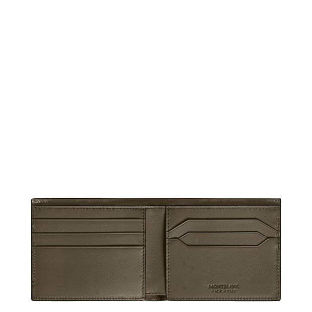 Montblanc 6-Pocket-Geldbörse aus Extreme-Leder in Khaki 221434
