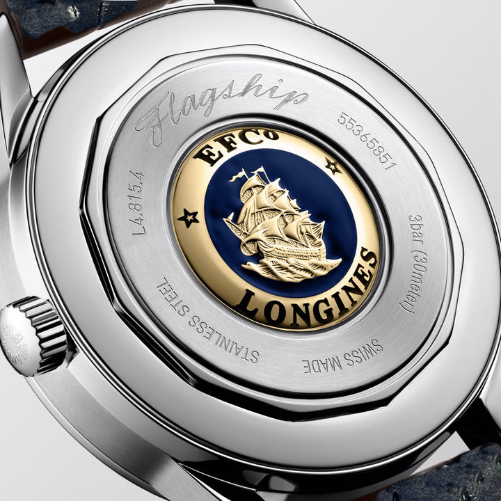 Reloj Longines Flagship Heritage Moonphase 38.5 mm de acero automático verde L4.815.4.02.2