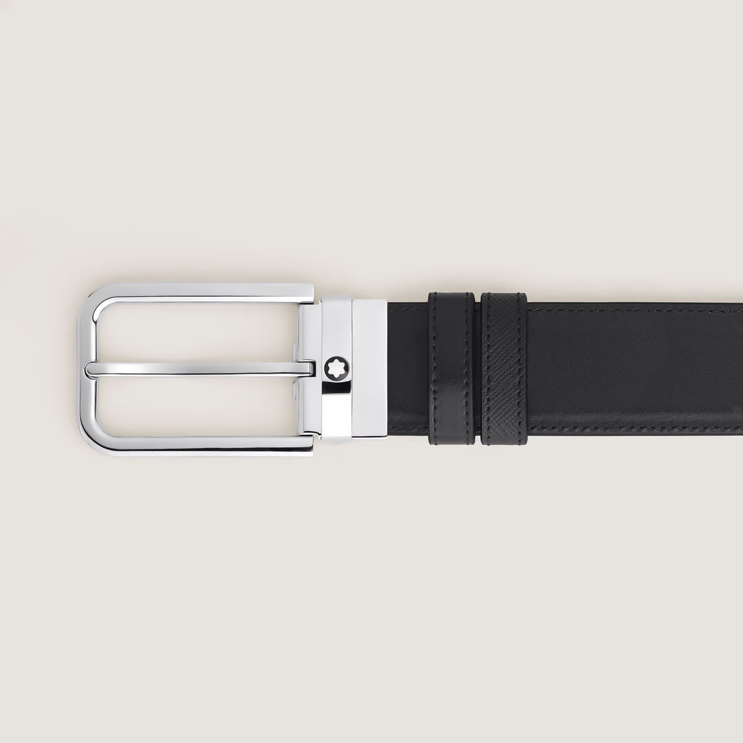 Cinturón reversible Montblanc 35 mm Hebilla rectangular de piel Sartorial 223411