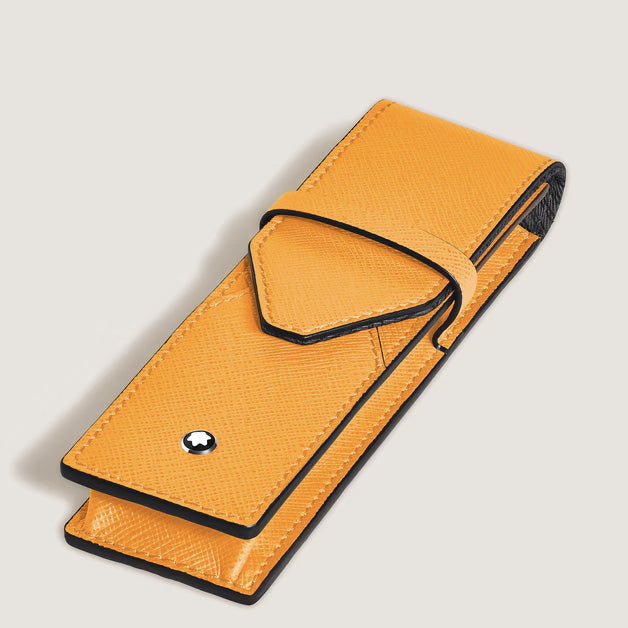 Montblanc case for 2 writing instruments Envelope saffron 221642