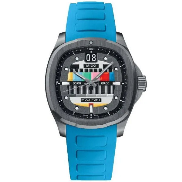 Mido watch Multifort TV Big Date S01E02 40mm automatic gray steel anthracite PVD finish M049.526.33.081.01