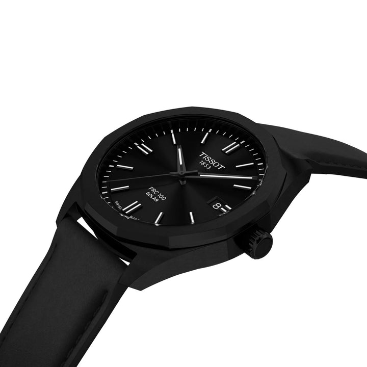 Tissot PRC 100 Solar 39mm acero cuarzo negro acabado PVD negro T151.422.36.051.00
