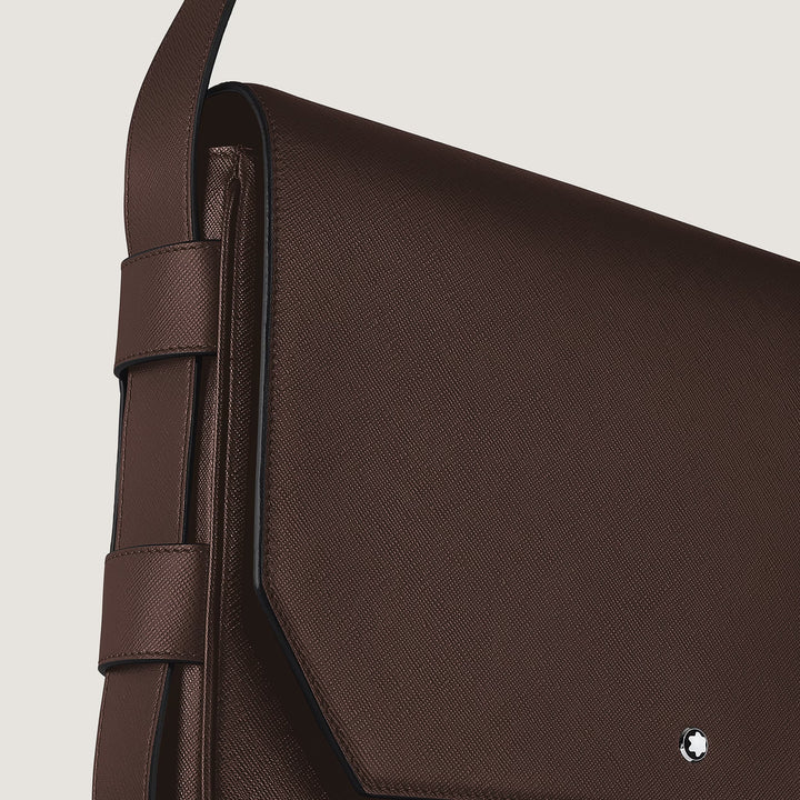 Montblanc Sartorial Ebony color leather messenger bag 222931
