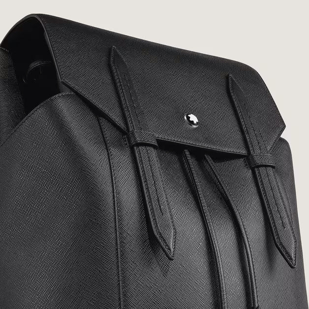 Montblanc medium Sartorial leather backpack black 220421