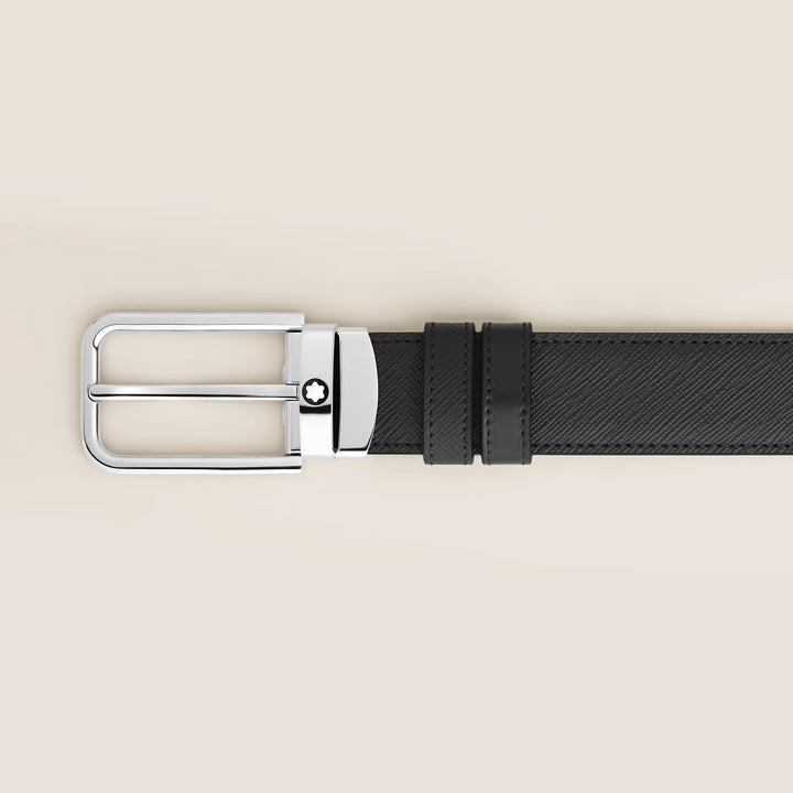 Cinturón reversible Montblanc 30 mm Hebilla rectangular de piel Sartorial 223409