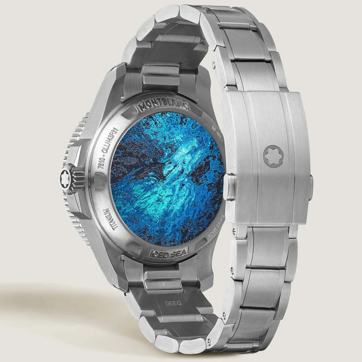 Reloj Montblanc Iced Sea 0 Oxygen Deep 4810 43mm azul automático titanio 135634