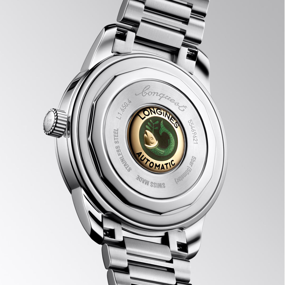 Longines orologio Heritage 40mm blu acciaio automatico L1.650.4.92.6