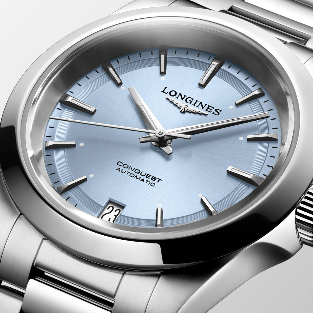 Reloj Longines Conquest 34mm azul automático acero L3.430.4.92.6