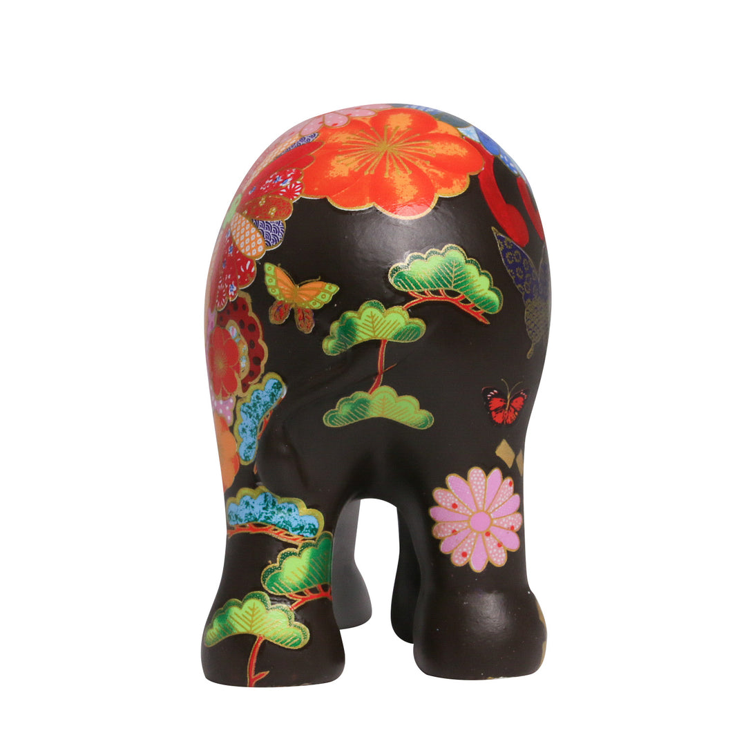 Elephant Parade éléphant Happy Kiku 15 cm Édition Limitée Par Chris Chun UK National Tour 2013 HAPPY KIKU 15