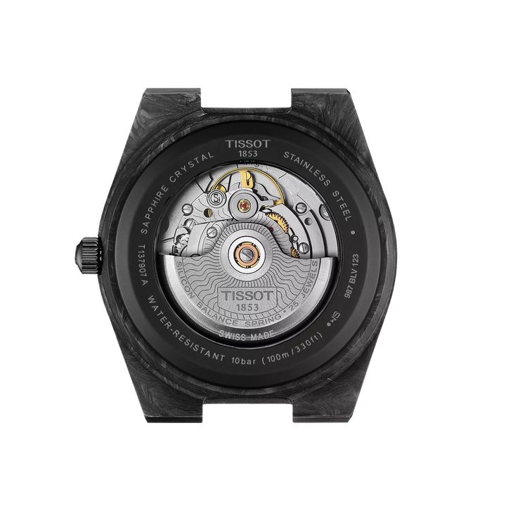 Tissot orologio PRX Powermatic 80 40mm nero automatico carbonio T137.907.97.201.00