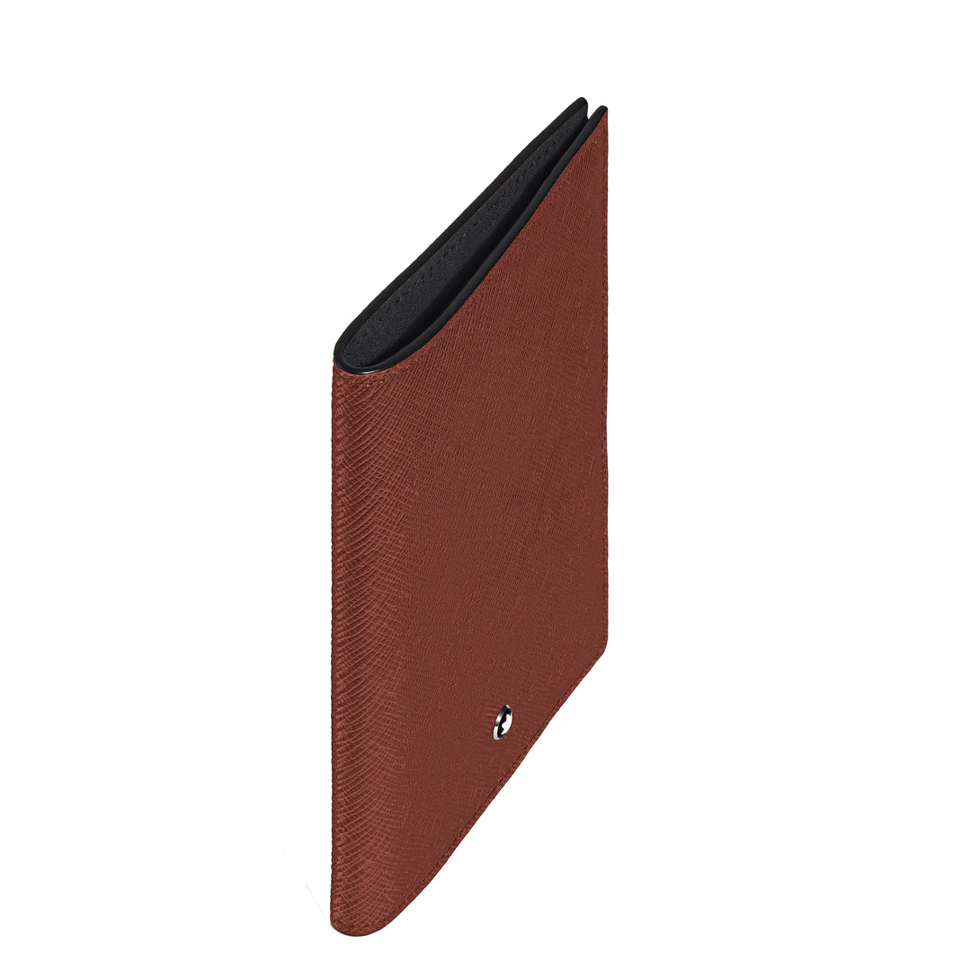 Montblanc Sartorial porta pasaporte de cuero roble rojo 223061