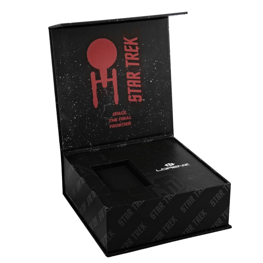 Reloj Lorenz STAR TREK Warp Speed ​​40x36 mm acero cuarzo rojo acabado PVD rojo 030287EN
