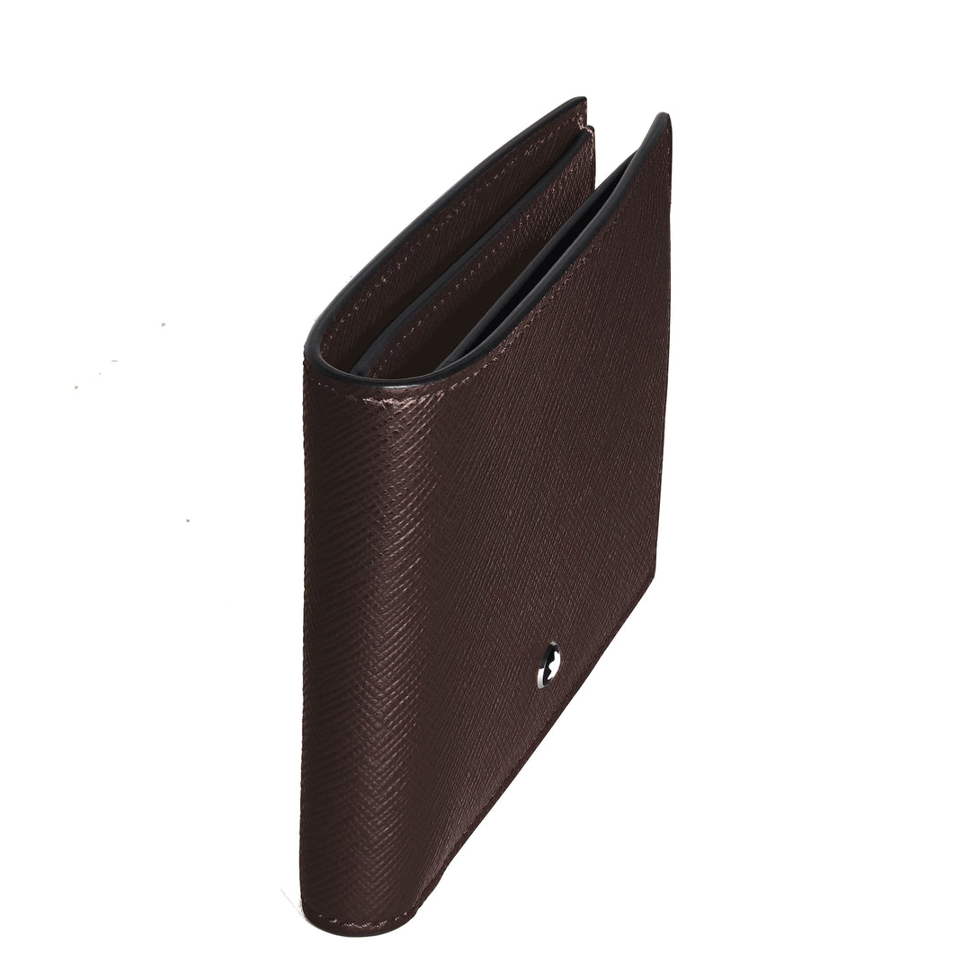 Montblanc 8-Pocket-Geldbörse aus Sartorial-Leder in Ebenholzfarbe 223023