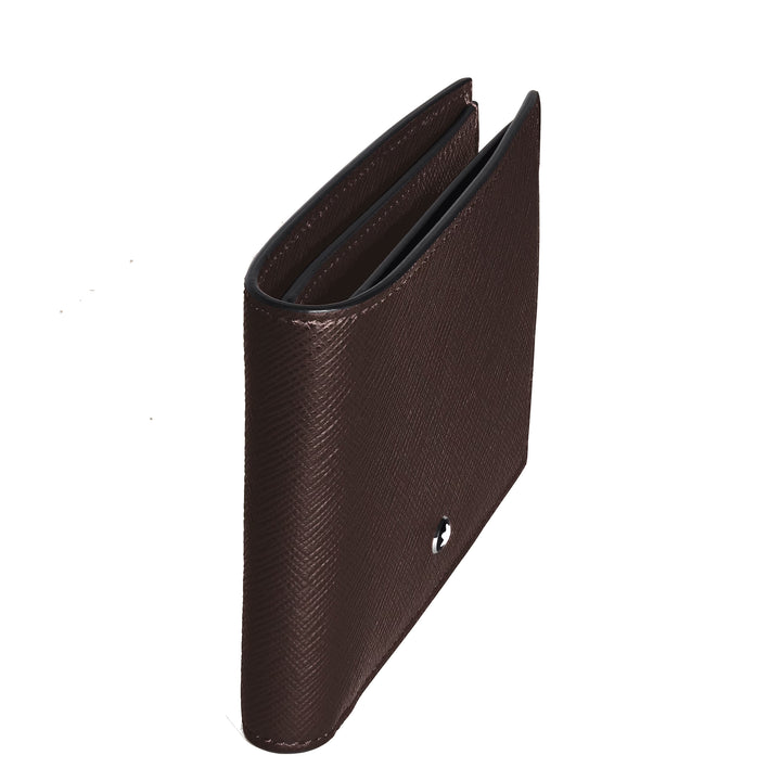Montblanc 8-Pocket-Geldbörse aus Sartorial-Leder in Ebenholzfarbe 223023
