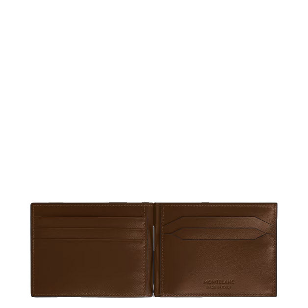 Montblanc 6-Pocket-Geldbörse mit Geldscheinklammer Meisterstück Gradient braun 220316