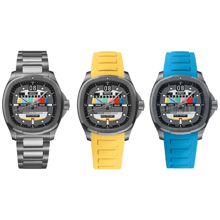 Mido watch Multifort TV Big Date S01E02 40mm automatic gray steel anthracite PVD finish M049.526.33.081.01