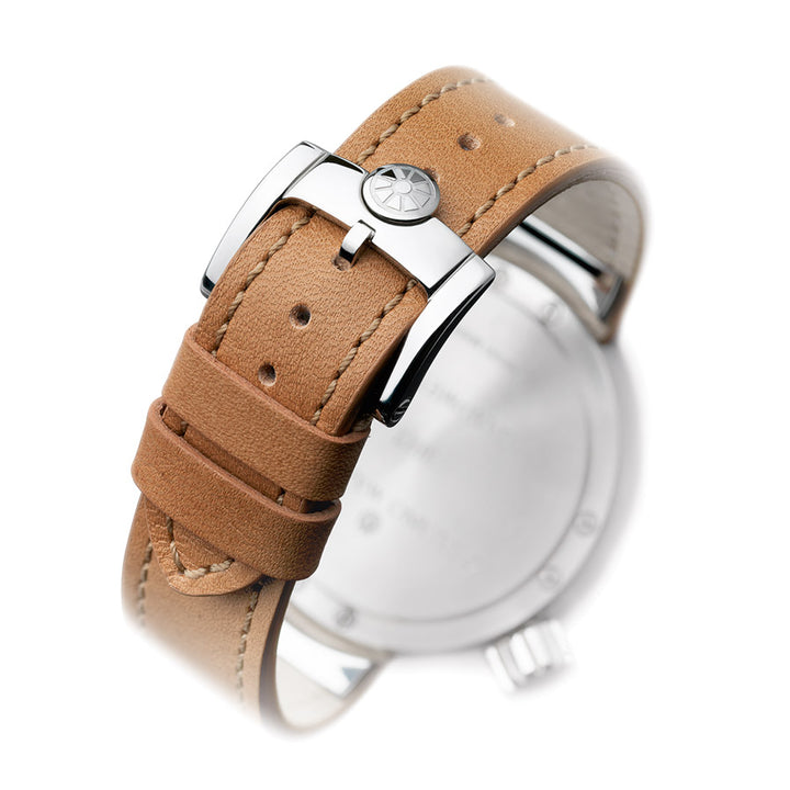 Giuliano Mazzuoli Manometeruhr 45 mm elfenbeinfarbener Automatikstahl MRP01N