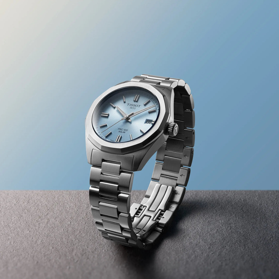 Tissot PRC 100 Solar 39mm acero cuarzo azul claro T151.822.11.351.00