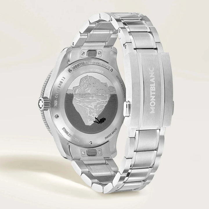 Montblanc orologio Iced Sea Automatic Date 0 Oxygen 38mm bianco automatico acciaio 134024