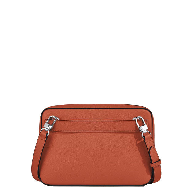 Montblanc kleine mandarinenfarbene Sartorial-Leder-Umhängetasche 221576