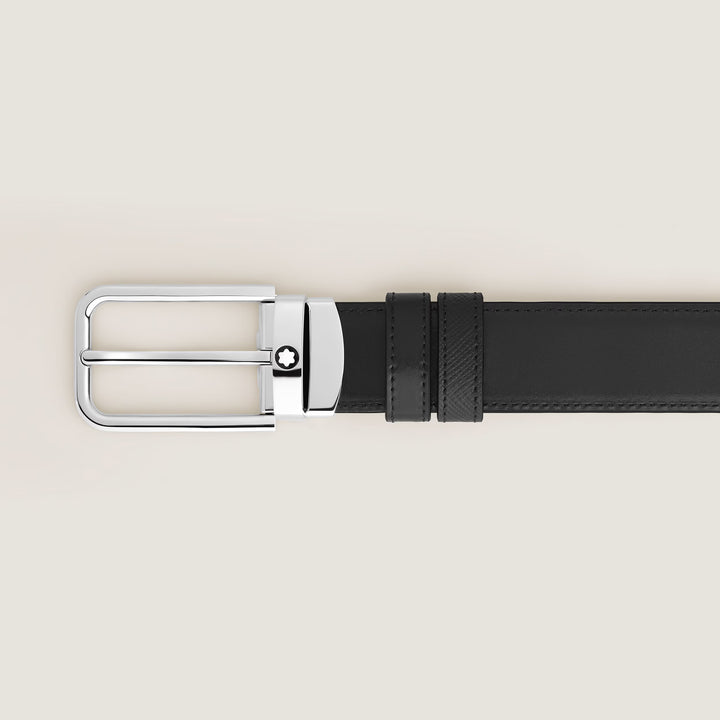 Cinturón reversible Montblanc 30 mm Hebilla rectangular de piel Sartorial 223409