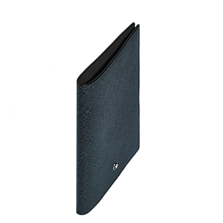 Estuche para pasaporte Montblanc Sartorial Tweed azul 220433