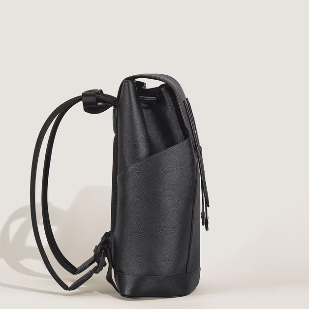 Montblanc medium Sartorial leather backpack black 220421