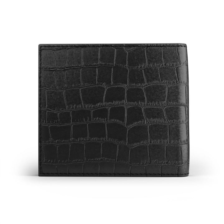 Giovanni Raspini portafoglio pelle croco nera argento 925 L0024