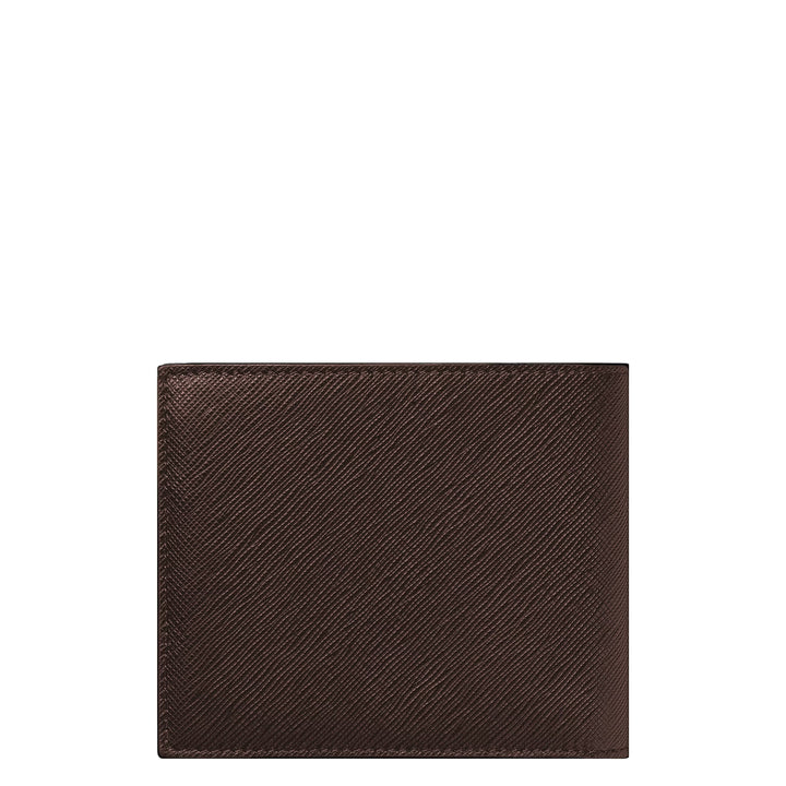 Montblanc 8-Pocket-Geldbörse aus Sartorial-Leder in Ebenholzfarbe 223023