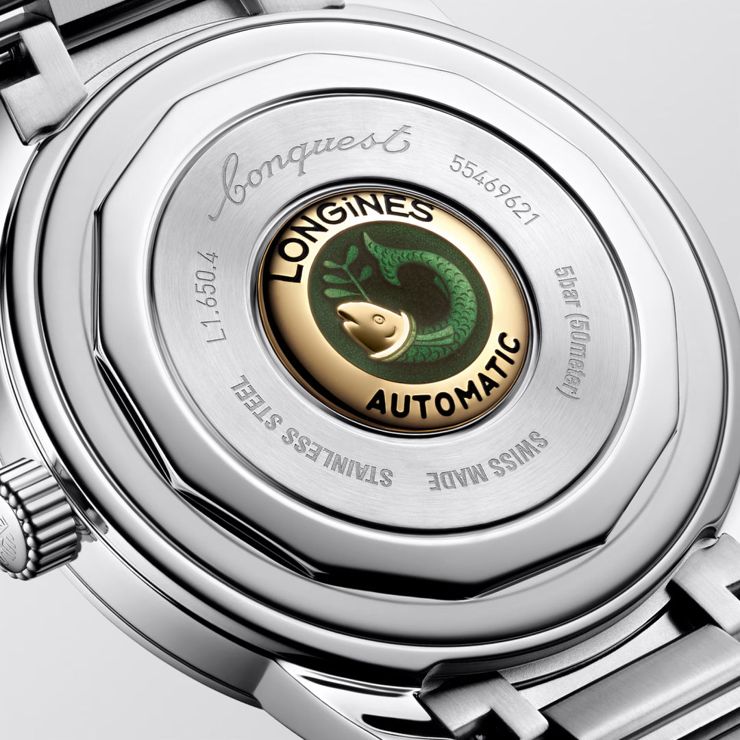 Longines orologio Heritage 40mm blu acciaio automatico L1.650.4.92.6