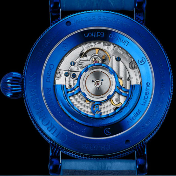 Chronoswiss Open Gear Resec Electric Blue Limited Edition 50Pezzi 44 mm Blauw Automatische afwerking Afwerking Blue CH-6926-BLSI