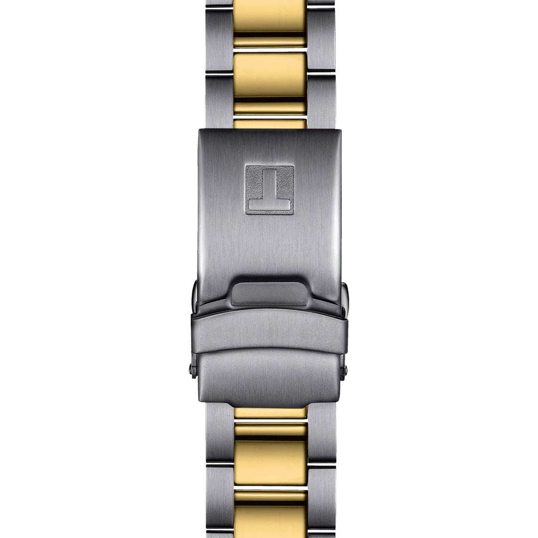 Tissot Seastar 1000 40 mm Watch Black Quartz Steel PVD -afwerkingen Geel goud T120.410.22.051.00