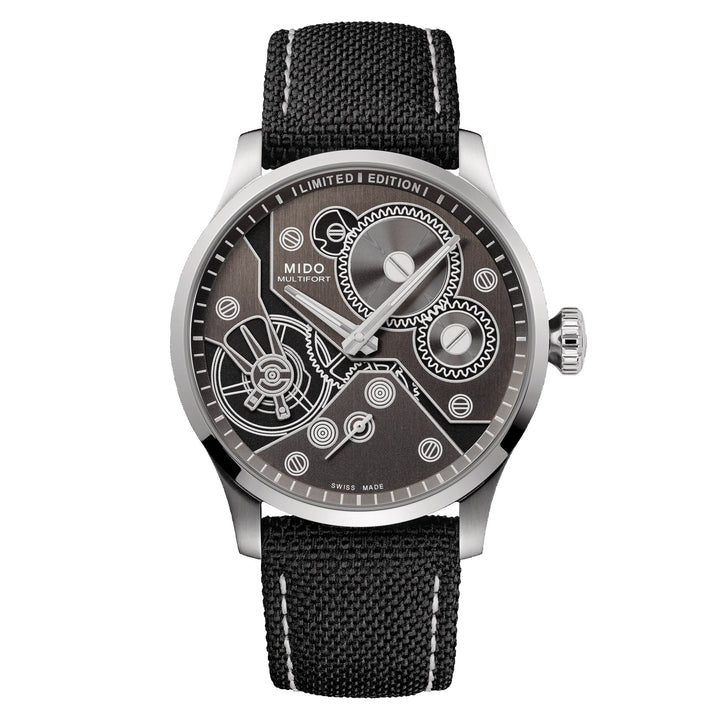 MIDO Multifor Mechanical Watch Limited Edition 999 Pieces 44 mm Anthracite lading handleiding staal M038.605.11.060.00