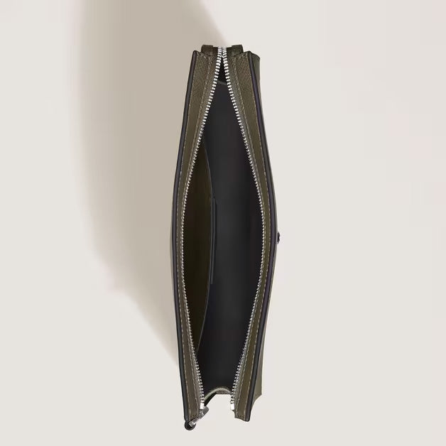 Montblanc Sartorial Kaki Leder-Clutch 221566