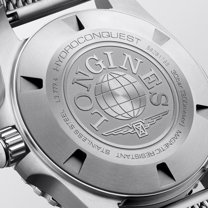 Longines orologio Hydroconquest 39mm nero automatico acciaio L3.779.4.90.6