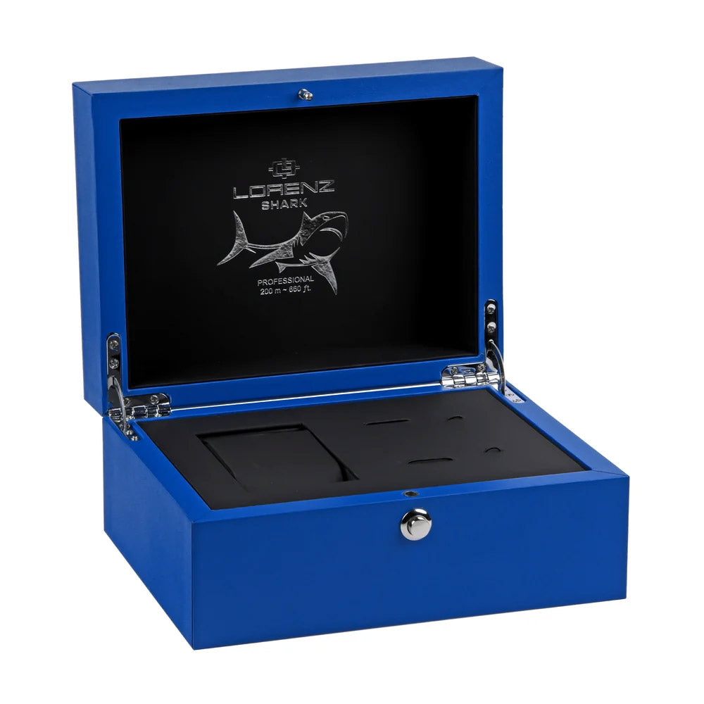 Reloj Lorenz Shark 5 Chrono 42mm acero cuarzo negro 030285AA