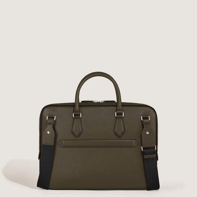 Montblanc cartella sottile pelle Sartorial kaki 221548