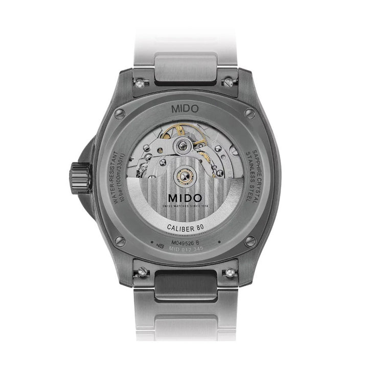 Mido watch Multifort TV Big Date S01E02 40mm automatic gray steel anthracite PVD finish M049.526.33.081.01