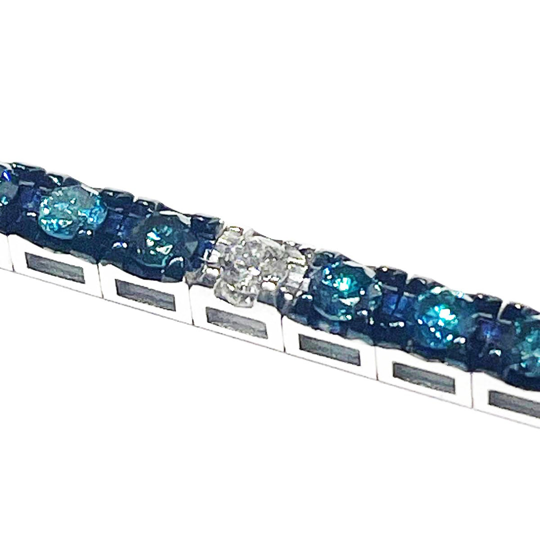 Sidalo Armband Tennis Gold Weiß 18KT Blue Diamonds M 5188-10-1-BB