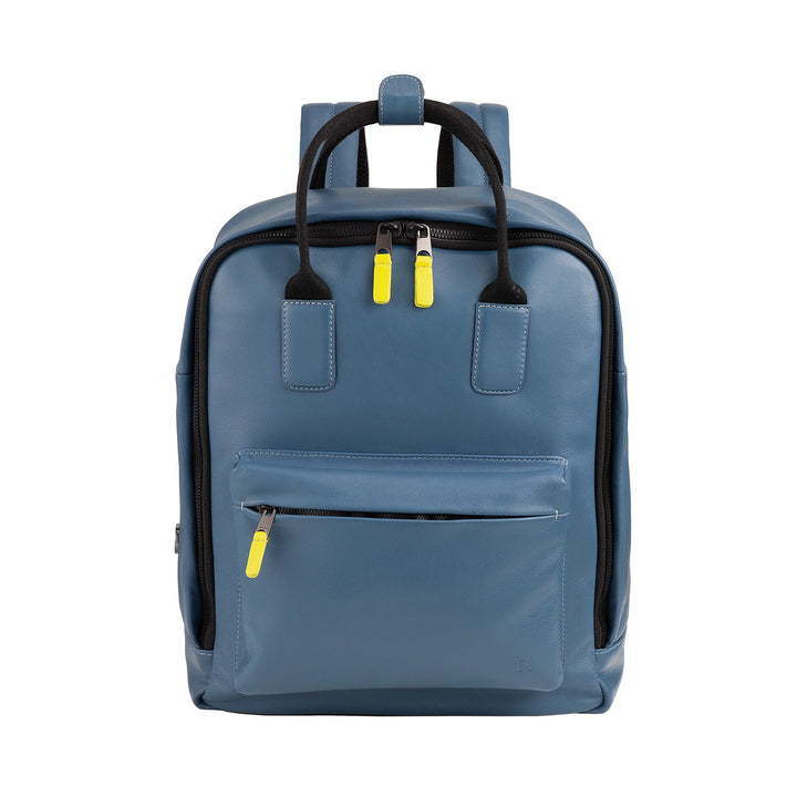 DUDU Zaino in Pelle Uomo Donna – Zaino Casual Unisex Elegante e Capiente, 19 Litri, con Tasca Frontale e Scomparto Tablet, Perfetto per Lavoro, Viaggio e Tempo Libero