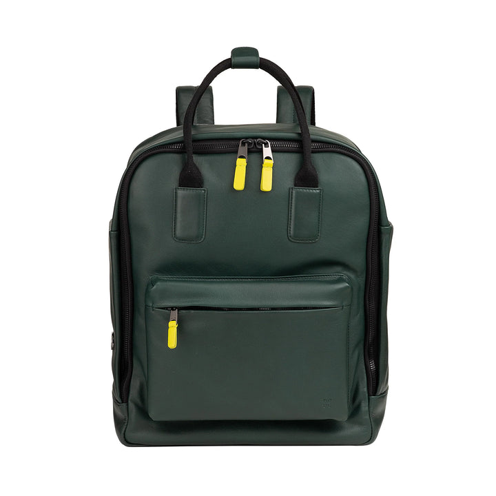 DUDU Mochila de Piel para Hombre y Mujer - Elegante y Espaciosa Mochila Casual Unisex, 19 Litros, con Bolsillo Frontal y Compartimento para Tablet, Perfecta para Trabajo, Viajes y Tiempo Libre